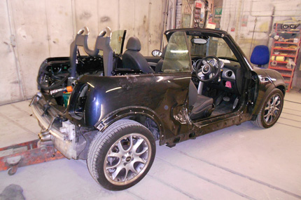Mini Cooper S Convertible Repair Before